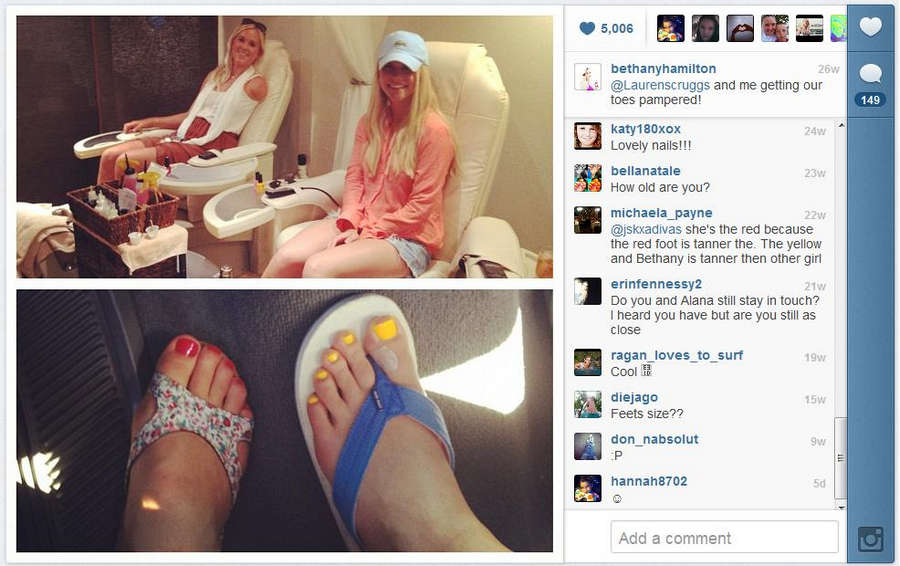 Bethany Hamilton Feet